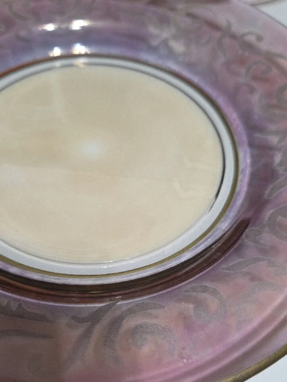 Elegant PIER 1 Rose Glass Dessert Plates - Set of 12